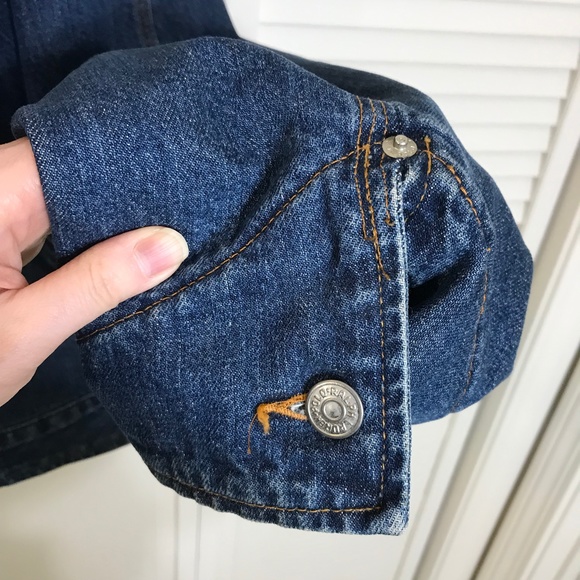 Vintage Polo Ralph Lauren Plaid Fleeced Hoodie Denim Trucker Jacket XL - Picture 12 of 14